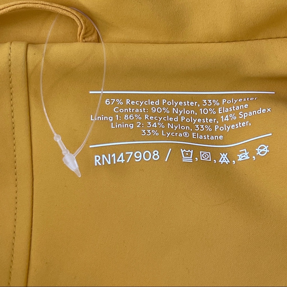 NEW Outdoor Voices Size L Mustard Yellow Fleece Full Zip Jacket in Cider Cloud - Picture 11 of 12